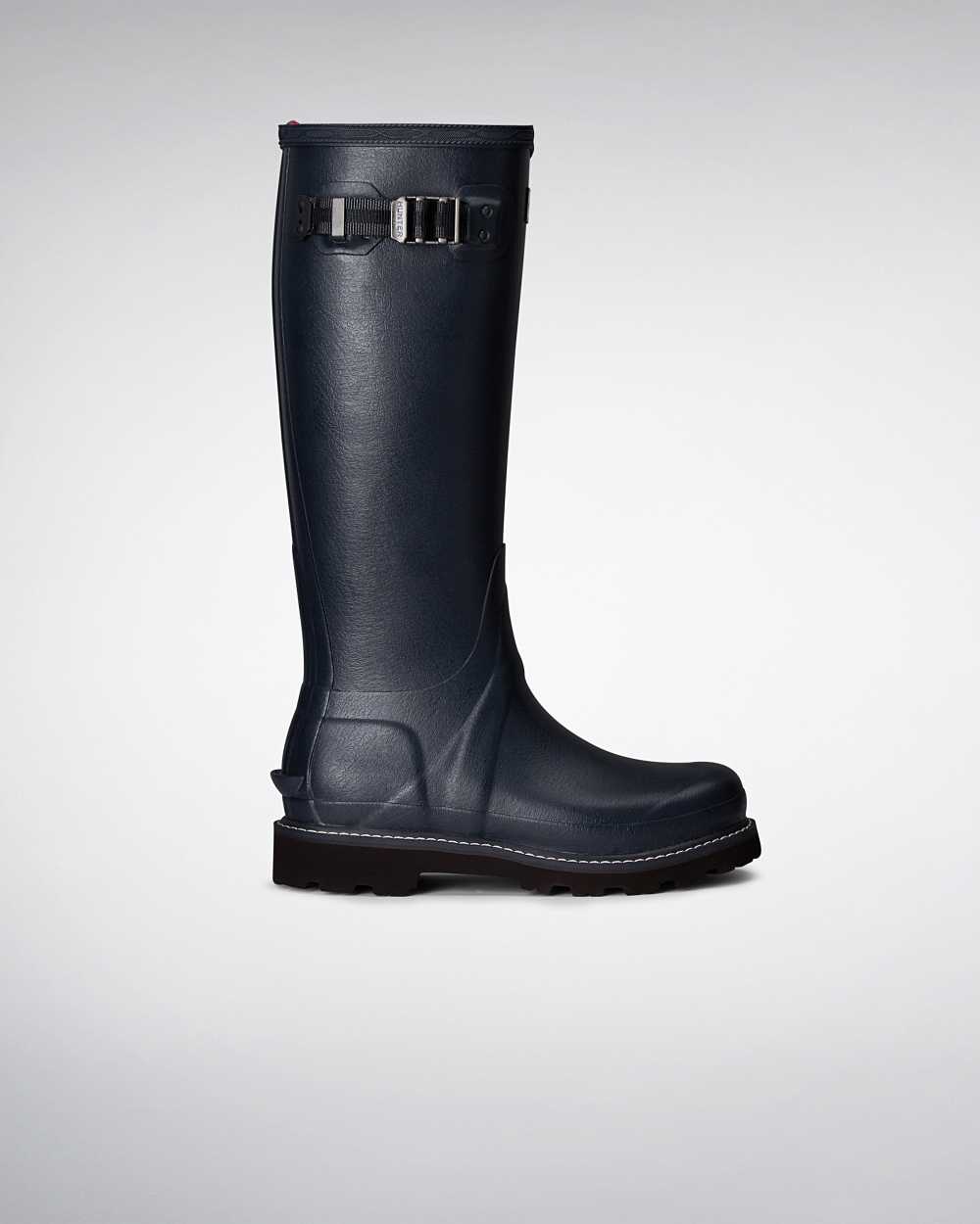 Womens Hunter Balmoral Poly-lined Rain Boots Navy | GUVZOM-283